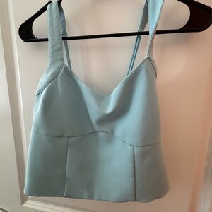 Light Blue Cropped Top